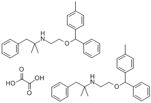 CAS#: 65236-27-3, alpha,alpha-Dimethyl-N-(2-((4-Methylphenyl)Phenylmethoxy)Ethyl)-Phenethylamine Ethanedioate (2:1)