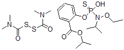 CAS#: 65272-22-2, 2-((Ethoxy(1-Methylethyl)Amino)Phosphenothioyl)Oxy-Benzoic Acid 1-Methylethyl Ester Mixt. With Tetramethylthioperoxydicarbonic Diamide