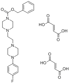 CAS 登录号:65274-81-9, 4-(2-(4-(4-氟苯基)-1-哌嗪基)乙基)-1-哌嗪羧酸苯甲酯 (E)-2-丁烯二酸盐 (1:2)