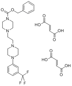 CAS 登录号：65274-83-1， 4-(2-(4-(3-(三氟甲基)苯基)-1-哌嗪基)乙基)-1-哌嗪羧酸苯甲酯 (E)-2-丁烯二酸盐 (1:2)