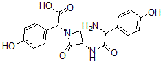 CAS 登录号：65309-11-7， (3S,alphar)-3-[[(R)-氨基(4-羟基苯基)乙酰基]氨基]-alpha-(4-羟基苯基)-2-氧代-1-吖丁啶乙酸