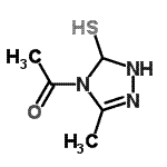 CAS#: 65348-44-9, 1-(3-Methyl-5-sulfanyl-1,5-dihydro-4H-1,2,4-triazol-4-yl)ethanone