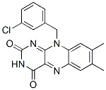 CAS#: 65424-64-8, 10-((3-Chlorophenyl)Methyl)-7,8-Dimethyl-Benzo(g)Pteridine-2,4(3H,10H)-Dione