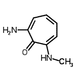 CAS 登录号：65425-76-5， 2-氨基-7-(甲基氨基)-2,4,6-环庚三烯-1-酮