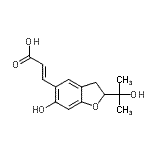 CAS 登录号：6544-81-6， (2E)-3-[6-羟基-2-(2-羟基-2-丙基)-2,3-二氢-1-苯并呋喃-5-基]丙烯酸