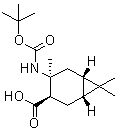 CAS 登录号：654680-62-3， (1R,3R,4S,6S)-4,7,7-三甲基-4-({[(2-甲基-2-丙基)氧基]羰基}氨基)双环[4.1.0]庚烷-3-羧酸