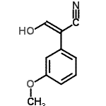 CAS 登录号：656829-44-6， (2E)-3-羟基-2-(3-甲氧基苯基)丙烯腈