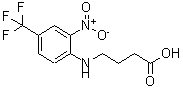 CAS 登录号：65783-35-9， 4-[2-硝基-4-(三氟甲基)苯胺基]丁酸