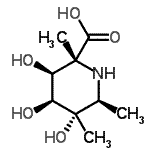 CAS#: 658057-55-7, (2R,3S,4S,5S,6S)-3,4,5-Trihydroxy-2,5,6-trimethyl-2-piperidinecarboxylic acid