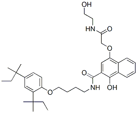 CAS#: 65848-23-9, N-[4-[2,4-Bis(1,1-Dimethylpropyl)Phenoxy]Butyl]-1-Hydroxy-4-[2-[(2-Hydroxyethyl)Amino]-2-Oxoethoxy]Naphthalene-2-Carboxamide