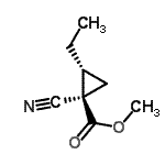CAS#: 65862-05-7, Methyl (1R,2R)-1-cyano-2-ethylcyclopropanecarboxylate