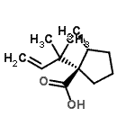 CAS#: 658692-10-5, (1R,2S)-2-Methyl-1-(2-methyl-3-buten-2-yl)cyclopentanecarboxylic acid