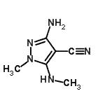 CAS#: 65889-75-0, 3-Amino-1-methyl-5-(methylamino)-1H-pyrazole-4-carbonitrile