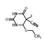 CAS#: 65906-82-3, 4-Ethoxy-5-fluoro-2,6-dioxohexahydro-5-pyrimidinecarbonitrile