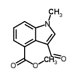 CAS#: 65923-20-8, Methyl 3-formyl-1-methyl-1H-indole-4-carboxylate