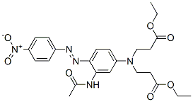 CAS 登录号：65954-87-2， N-[3-(乙酰氨基)-4-[(4-硝基苯基)偶氮]苯基]-N-(3-乙氧基-3-氧代丙基)-beta-丙氨酸乙酯
