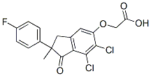 CAS#: 66015-25-6, ((6,7-Dichloro-2-(4-Fluorophenyl)-2-Methyl-1-Oxo-5-Indanyl)Oxy)Acetic Acid