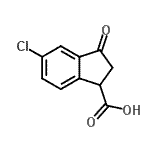 CAS#: 66041-31-4, 5-Chloro-3-oxo-1-indanecarboxylic acid