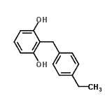 CAS 登录号：660842-00-2， 2-(4-乙基苄基)-1,3-苯二酚