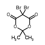 CAS#: 66131-14-4, 5,5-Dibromo-2,2-dimethyl-1,3-dioxane-4,6-dione