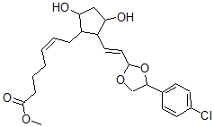 CAS#: 66176-10-1, (Z)-7-[(1R)-2beta-[(E)-2-[2-(4-Chlorophenyl)-1,3-Dioxolan-2-Yl]Ethenyl]-3alpha,5alpha-Dihydroxycyclopentan-1alpha-Yl]-5-Heptenoic Acid Methyl Ester