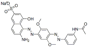 CAS#: 66236-90-6, Sodium 5-[[4-[(3-Acetamidophenyl)Azo]-2,5-Dimethoxyphenyl]Azo]-6-Amino-4-Hydroxynaphthalene-2-Sulphonate
