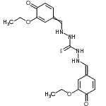 CAS#: 6632-89-9, N''-[(Z)-(3-Ethoxy-4-Oxo-2,5-Cyclohexadien-1-Ylidene)Methyl]-N'''-[(3-Ethoxy-4-Oxo-2,5-Cyclohexadien-1-Ylidene)Methyl]Thiocarbonohydrazide