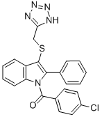 CAS#: 66354-91-4, 1-(4-Chlorobenzoyl)-2-Phenyl-3-[(1H-Tetrazol-5-Yl)Methylthio]-1H-Indole