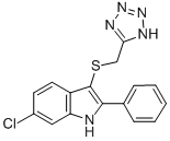 CAS#: 66354-96-9, 6-Chloro-2-Phenyl-3-[(1H-Tetrazol-5-Yl)Methylthio]-1H-Indole