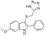CAS#: 66354-98-1, 6-Methoxy-2-Phenyl-3-[(1H-Tetrazol-5-Yl)Methylthio]-1H-Indole