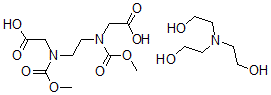 CAS 登录号：66558-66-5， N,N'-乙烯二[N-(羧甲基)甘氨酸]与 2,2',2''-次氮基三(乙醇)的化合物