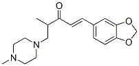 CAS 登录号：66596-45-0， 1-(1,3-苯并二氧戊环-5-基)-4-甲基-5-(4-甲基-1-哌嗪基)-1-戊烯-3-酮