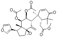 CAS#: 66610-71-7, (13alpha,17alpha)-11alpha,12alpha-Diacetoxy-14beta,15beta:21,23-Diepoxy-4,4-Dimethyl-3-Oxo-6,7-Seco-24-Nor-5beta-Chola-1,7,20,22-Tetrene-6-Carboxylic Acid Methyl Ester