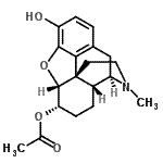 CAS#: 66641-10-9, (5alpha,6alpha)-3-Hydroxy-17-methyl-4,5-epoxymorphinan-6-yl acetate