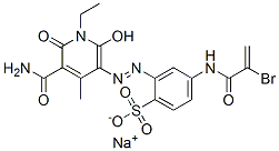 CAS#: 66693-28-5, Sodium 4-[(2-Bromo-1-Oxoallyl)Amino]-2-[[5-Carbamoyl-1-Ethyl-1,6-Dihydro-2-Hydroxy-4-Methyl-6-Oxo-3-Pyridyl]Azo]Benzenesulphonate