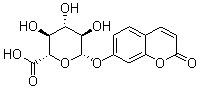 CAS 登录号：66695-14-5， (2S,3S,4S,5R,6S)-3,4,5-三羟基-6-(2-氧代苯并吡喃-7-基)氧基-四氢吡喃-2-羧酸