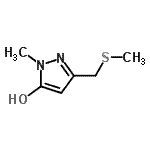 CAS#: 66708-05-2, 1-Methyl-3-[(methylsulfanyl)methyl]-1H-pyrazol-5-ol