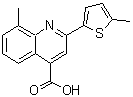 CAS 登录号：667412-63-7， 8-甲基-2-(5-甲基-2-噻吩基)-4-喹啉羧酸