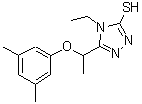 CAS#: 667413-03-8, 5-[1-(3,5-Dimethylphenoxy)ethyl]-4-ethyl-4H-1,2,4-triazole-3-thiol