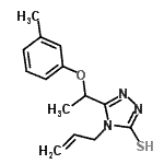 CAS#: 667413-68-5, 4-Allyl-5-[1-(3-methylphenoxy)ethyl]-4H-1,2,4-triazole-3-thiol