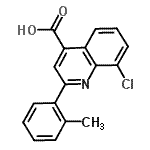 CAS 登录号：667437-81-2， 8-氯-2-(2-甲基苯基)-4-喹啉羧酸