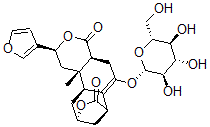 CAS#: 66756-59-0, (2S)-2beta-(3-Furyl)-6-(beta-D-Glucopyranosyloxy)-5,7,10,11,11aalpha,11b-Hexahydro-11bbeta-Methyl-7beta,10beta-Methano-2H-Pyrano[4,3-g][3]Benzoxepine-4,8(1H,4aalphah)-Dione