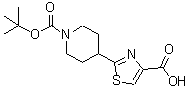 CAS#: 668484-45-5, 2-(1-{[(2-Methyl-2-propanyl)oxy]carbonyl}-4-piperidinyl)-1,3-thiazole-4-carboxylic acid