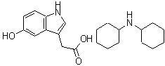 CAS 登录号:66866-39-5, N-环己基环己胺 (5-羟基-1H-吲哚-3-基)乙酸盐