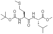 CAS#: 66880-59-9, Methyl N-{[(2-methyl-2-propanyl)oxy]carbonyl}-L-methionyl-L-leucinate