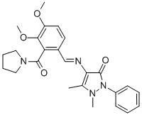 CAS#: 66913-52-8, 4-[[3,4-Dimethoxy-2-(1-Pyrrolidinylcarbonyl)Benzylidene]Amino]Antipyrine
