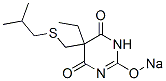 CAS 登录号:66968-51-2, 5-乙基-5-(异丁基硫甲基)-2-钠氧基-4,6(1H,5H)-嘧啶二酮