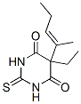 CAS 登录号:66968-73-8, 5-乙基-2,3-二氢-5-(1-甲基-1-丁烯基)-2-硫代-4,6(1H,5H)-嘧啶二酮