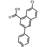 CAS 登录号：669708-95-6， 6-氯-2-(4-吡啶基)-4-喹啉羧酸