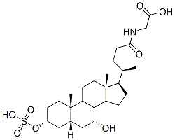 CAS 登录号：67030-54-0， N-[(3a,5b,7a)-7-羟基-24-氧代-3-(磺基氧基)胆烷-24-基]-甘氨酸